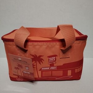 Trader Joe’s  Mini Peach Orange Insulated Tote Bag Limited Release New